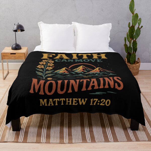 Item preview, Faith Can Move Mountains Christian PNG, Matthew 17:20 Bible Verse Shirt Design, Retro Floral Faith Graphic designed and sold by SezzyDesigns.