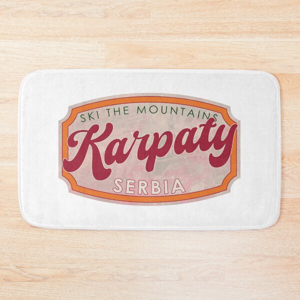 Item preview, Karpaty, Serbia, Ski, textured skiing badge designed and sold by Wanderful-roads.