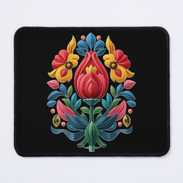 Item preview, Łowicz Rebirth | Slavic Folk Wycinanki Flower Bud | Colorful Spring Design designed and sold by YvkafromPoland.