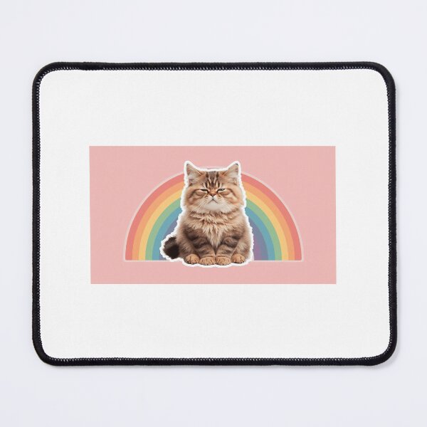 Item preview, Grumpy Rainbow Cat Sticker | Moody Cat Meme | Cute But Judging You designed and sold by DopamineFairy.