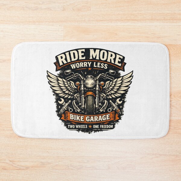 Item preview, Ride More Worry Less Motorcycle Biker Vintage T-Shirt, Clothes, Gifts Garage Design designed and sold by MartinioArtStudio.