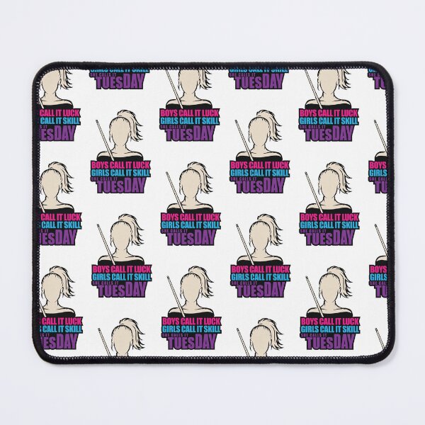 Item preview, woman pool player, she calls it Tuesday designed and sold by Crazyhuskychick.