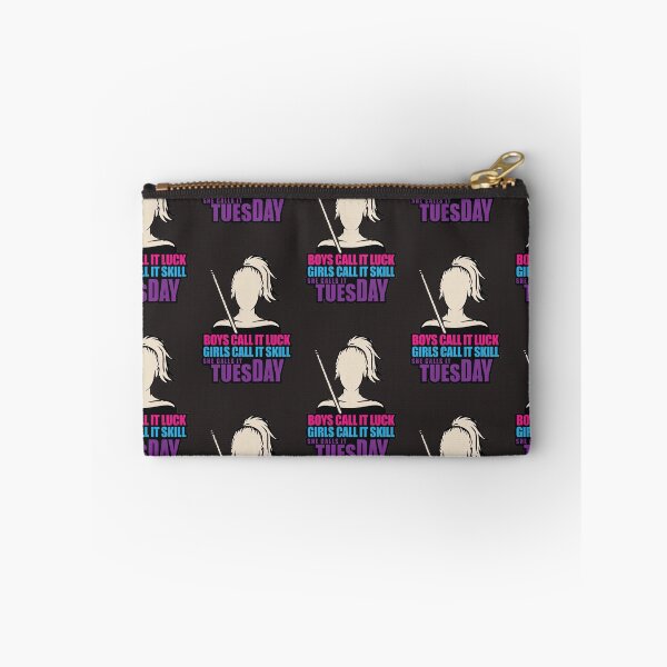 Item preview, woman pool player, she calls it Tuesday designed and sold by Crazyhuskychick.
