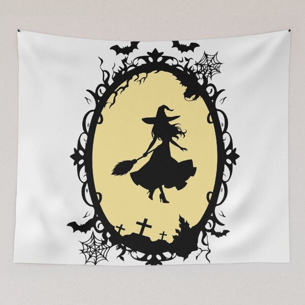 Item preview, Witch Silhouette Moon Graveyard Aesthetic designed and sold by GraveyardGlam.