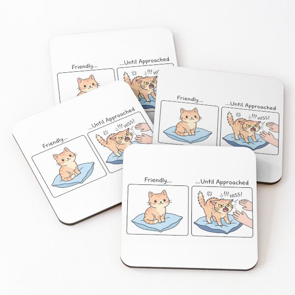 Item preview, Friendly Until Approached Cat Funny Introvert designed and sold by Quiet Mode Studio.