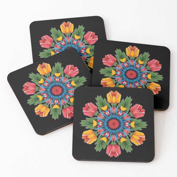 Item preview, Łowicz Rebirth | Slavic Folk Wycinanki Flower Bud | Colorful Spring Design designed and sold by YvkafromPoland.