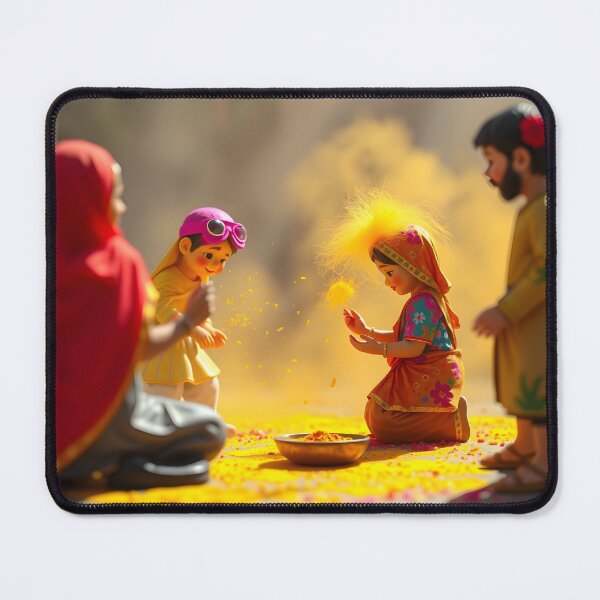 Item preview, Holi Family Celebration Sticker   designed and sold by Teewave-Ashish.