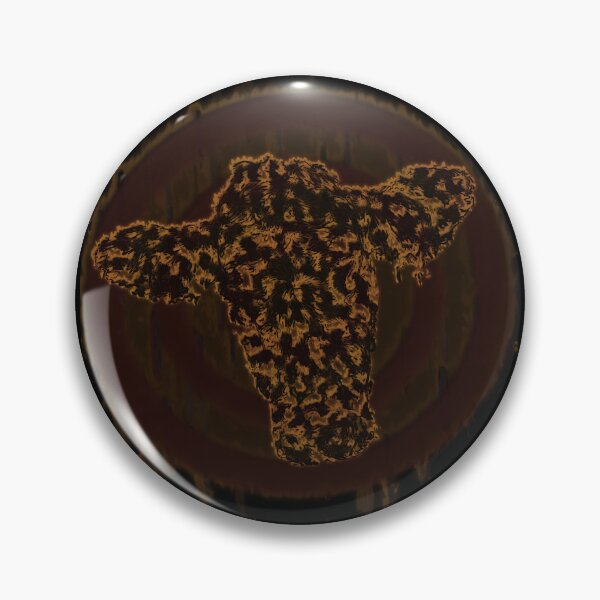 Item preview, Black cow head with bull's eye in flames designed and sold by pixperienz4u.