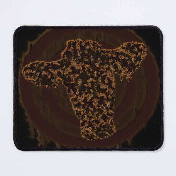 Item preview, Black cow head with bull's eye in flames designed and sold by pixperienz4u.