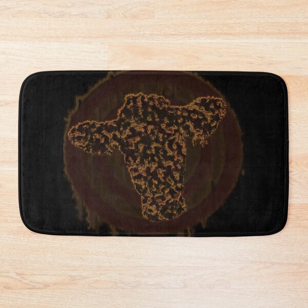 Item preview, Black cow head with bull's eye in flames designed and sold by pixperienz4u.