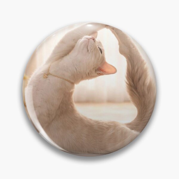 Item preview, Flexible Yoga Cat Pose in Soft Aesthetic Light designed and sold by LovelyCatGalaxy.