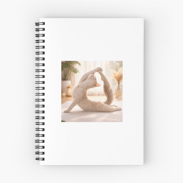Item preview, Flexible Yoga Cat Pose in Soft Aesthetic Light designed and sold by LovelyCatGalaxy.