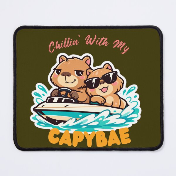 Item preview, Chillin’ With My Capybae – Cute Capybara Couple Boat Chill Meme designed and sold by HOUSE OF TIST.