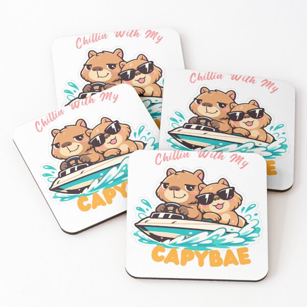 Item preview, Chillin’ With My Capybae – Cute Capybara Couple Boat Chill Meme designed and sold by HOUSE OF TIST.