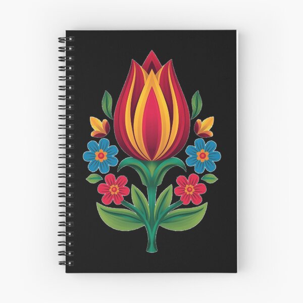 Item preview, Łowicz Rebirth | Slavic Folk Wycinanki Flower Bud | Colorful Spring Design designed and sold by YvkafromPoland.