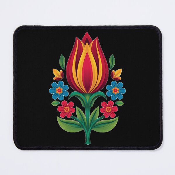 Item preview, Łowicz Rebirth | Slavic Folk Wycinanki Flower Bud | Colorful Spring Design designed and sold by YvkafromPoland.