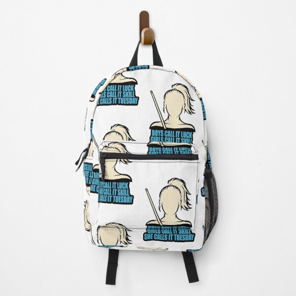 Item preview, women pool player, calls it Tuesday  designed and sold by Crazyhuskychick.