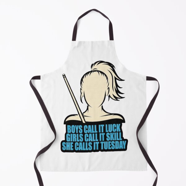 Item preview, women pool player, calls it Tuesday  designed and sold by Crazyhuskychick.