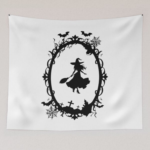 Item preview, Minimal Witch Silhouette Moon Aesthetic designed and sold by GraveyardGlam.