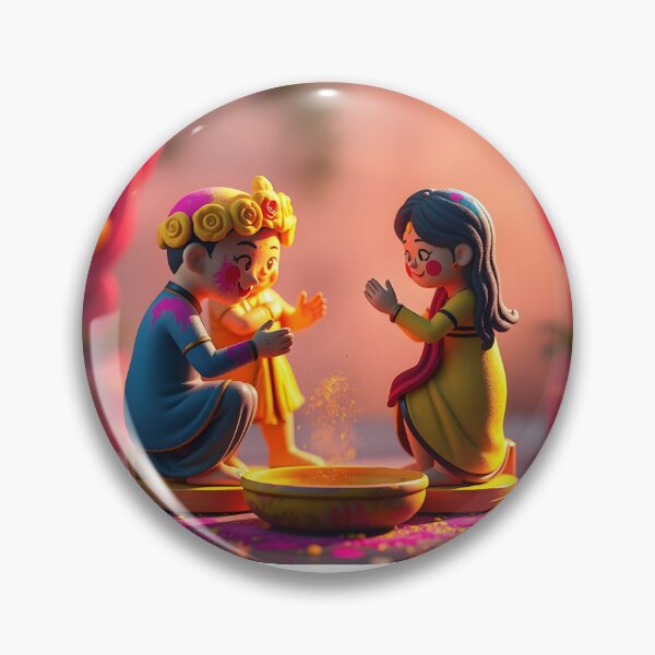 Item preview, Holi Kids with Rangoli Sticker designed and sold by Teewave-Ashish.