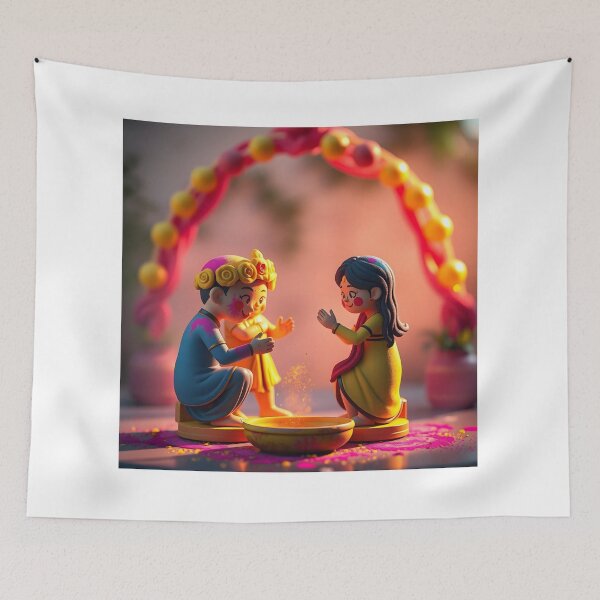Item preview, Holi Kids with Rangoli Sticker designed and sold by Teewave-Ashish.