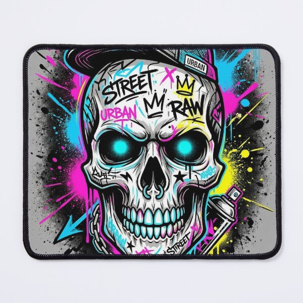 Item preview, Urban Graffiti Skull – Streetwear Style Skull Artwork designed and sold by Beauty Hand LK.
