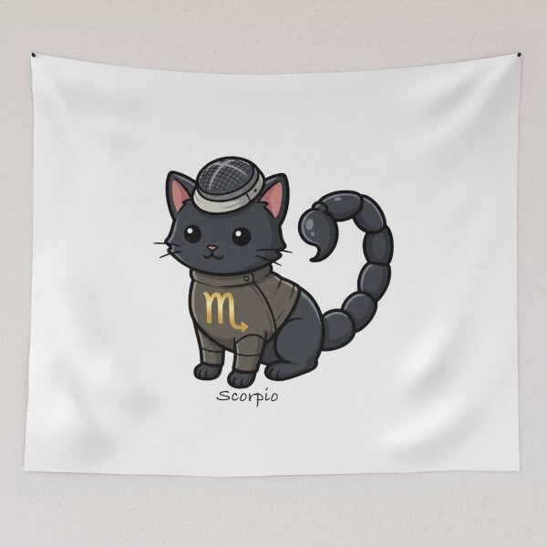 Item preview, ♏ Scorpio - The Martial Arts Cat designed and sold by ToieStore.