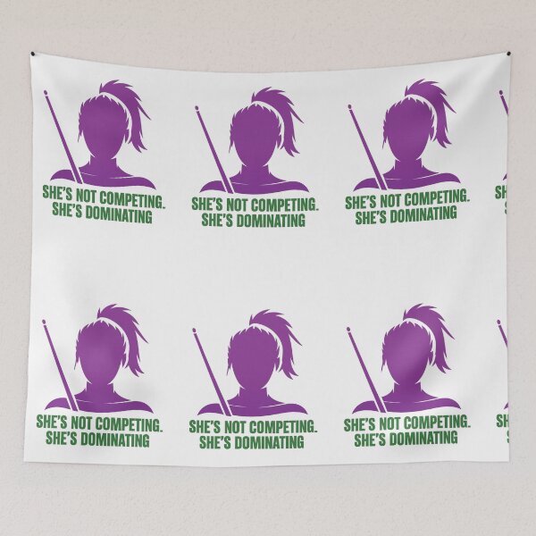 Item preview, Women pool players, she's dominating  designed and sold by Crazyhuskychick.