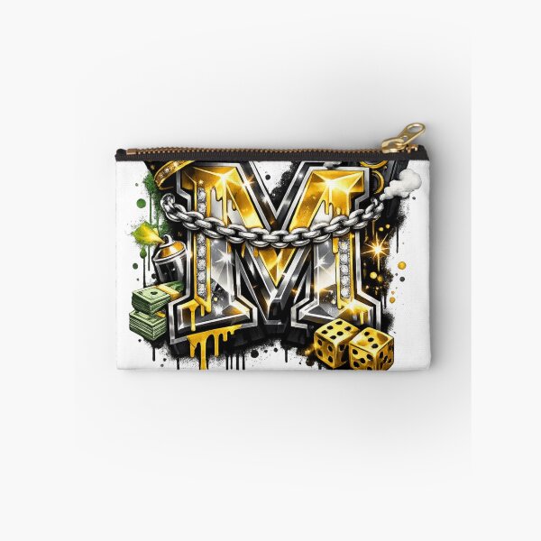 Item preview, Hip Hop Gold Metal Letter M Graffiti designed and sold by NOVR.