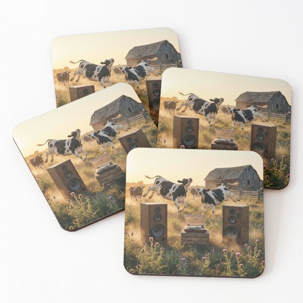 Item preview, Partying Cows Turn Pasture to Mosh Pit designed and sold by Tridentulus.