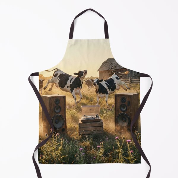 Item preview, Partying Cows Turn Pasture to Mosh Pit designed and sold by Tridentulus.