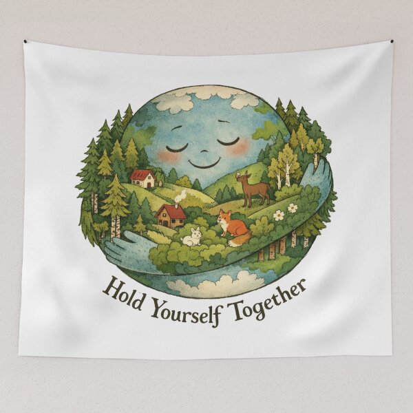 Item preview, Earth hugging itself with forests designed and sold by BoringClothes .