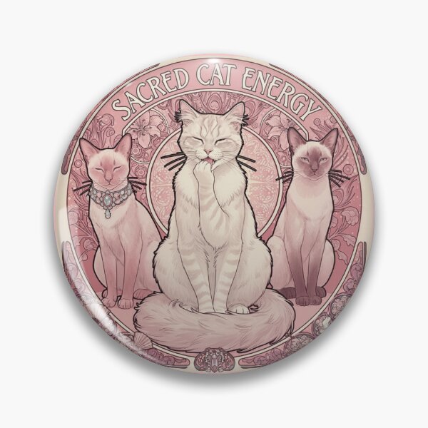 Item preview, Sacred Cat Energy | Art Nouveau Spiritual Cat Design designed and sold by ArtNouveauCats.