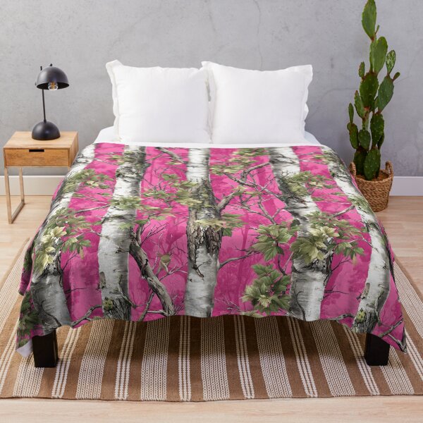 Item preview, Vibrant Pink Woodland Birch Texture Camouflage Mossy Oak Realtree  designed and sold by meganohm.