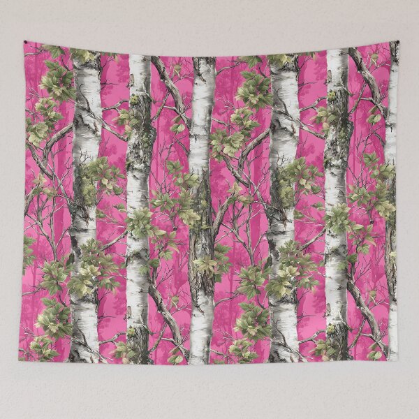 Item preview, Vibrant Pink Woodland Birch Texture Camouflage Mossy Oak Realtree  designed and sold by meganohm.