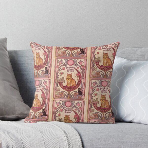 Item preview, Purrfection Demands Devotion | Art Nouveau Spiritual Cat Design designed and sold by ArtNouveauCats.