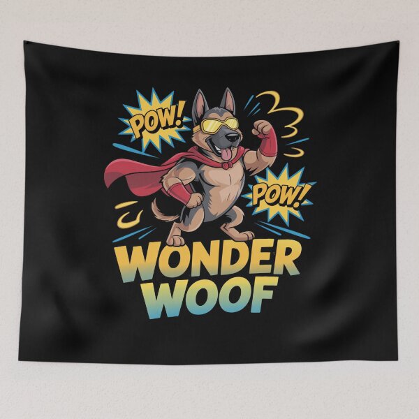 Item preview, superhero dog - funny dog - cute dog - dog lover - dog art - comic dog - heroic dog - super pup - cartoon dog - funny superhero - dog t shirt - dog gift - kids dog design - puppy hero designed and sold by JansenGS.