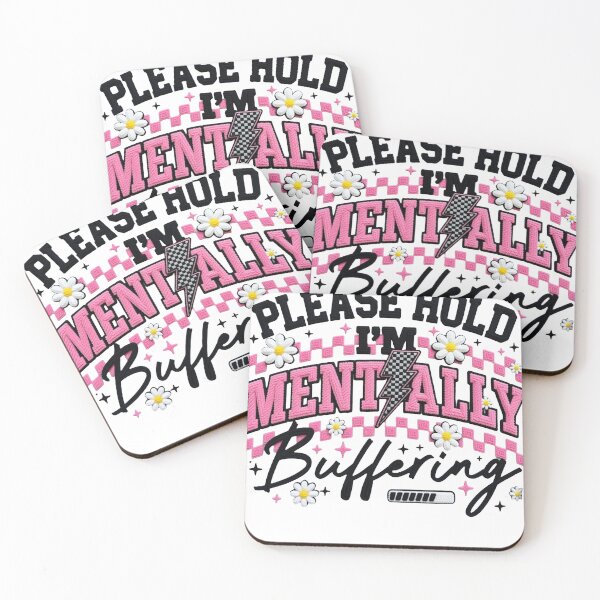 Item preview, Please Hold, I'm Mentally Buffering clipart designed and sold by Prickly Pear Printables & More.