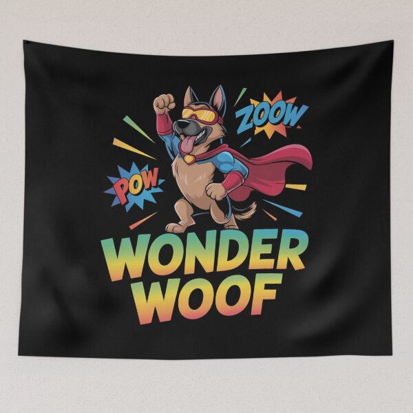 Item preview, superhero dog - playful dog - comic book dog - pet lover gift - cute puppy - animal superhero - dog sticker - dog hoodie - adorable dog - funny puppy - superhero pup designed and sold by JansenGS.
