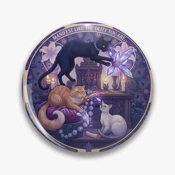 Item preview, Manifest Like the Diety You Are | Art Nouveau Spiritual Cat Design designed and sold by ArtNouveauCats.