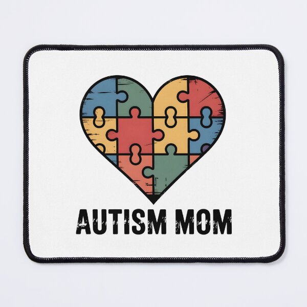 Item preview, Colorful Autism Mom Puzzle Heart – Distressed Awareness Design designed and sold by CoastalEmp.