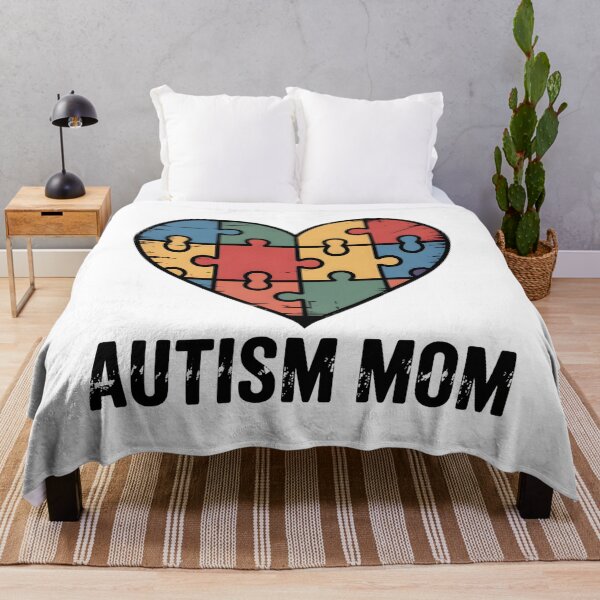 Item preview, Colorful Autism Mom Puzzle Heart – Distressed Awareness Design designed and sold by CoastalEmp.