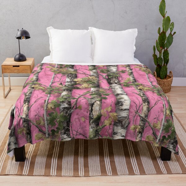 Item preview, Mossy Birch Woods on Pink Background Camo Realtree Pattern` designed and sold by meganohm.