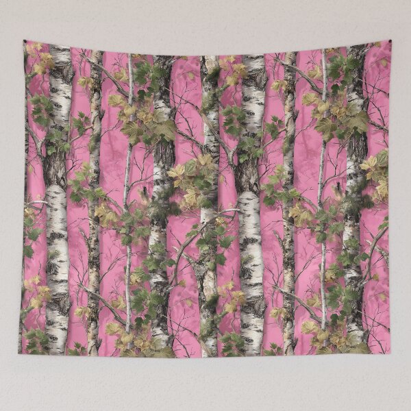 Item preview, Mossy Birch Woods on Pink Background Camo Realtree Pattern` designed and sold by meganohm.