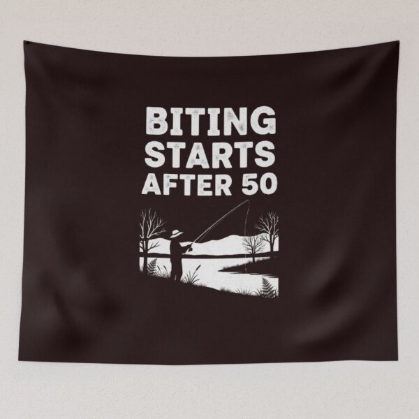 Item preview, Biting Starts After 50 Funny Fishing Shirt For Men Birthday Gift For Dad Grandpa Uncle Who Loves Fishing Fisherman Tee designed and sold by zbigniewcz.