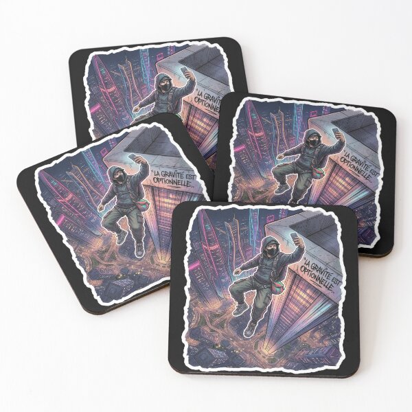 Item preview, Gravity is Optional – Urban Base Jump Street Art Pop Art Manga designed and sold by PLUSHIWORLDtm.
