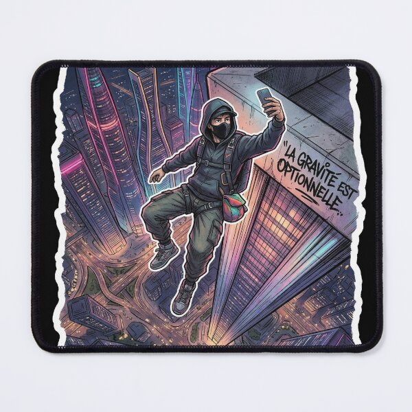 Item preview, Gravity is Optional – Urban Base Jump Street Art Pop Art Manga designed and sold by PLUSHIWORLDtm.