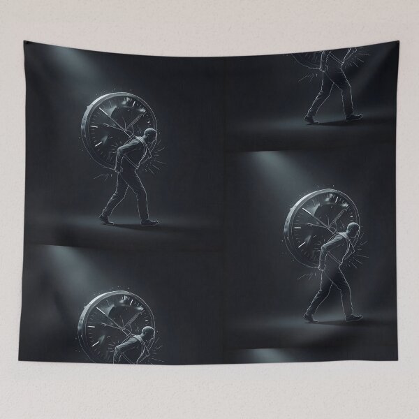 Item preview, The Weight of Time | Minimalist Dark Conceptual Art designed and sold by MouradStudio.
