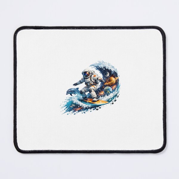 Item preview, Cosmic Astronaut Surfing Space Wave designed and sold by Krishkhatri312.