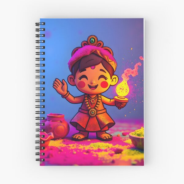 Item preview, Holi Child with Lamp Sticker designed and sold by Teewave-Ashish.
